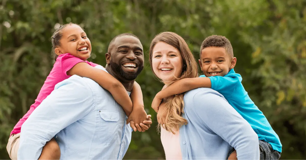 A Happy Family With Children